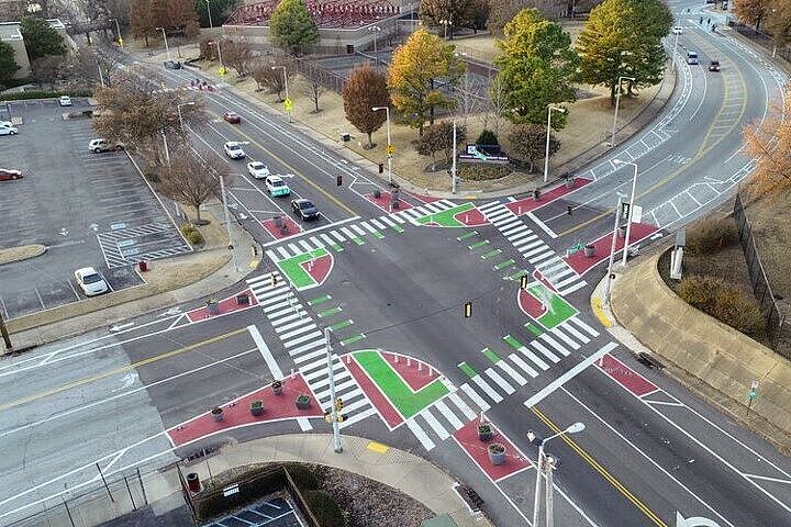 Geschützte Kreuzung in Memphis/Tennessee